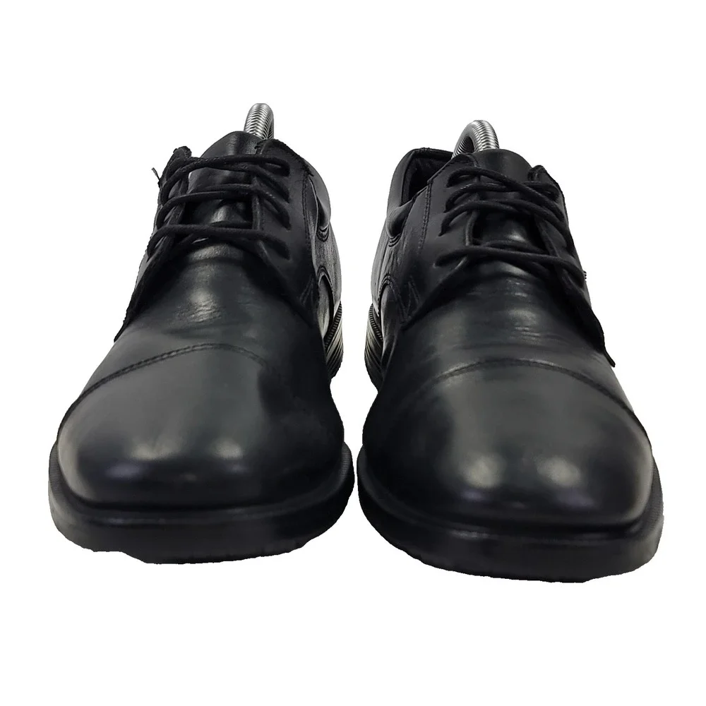 Rockport Essential Details Waterproof Black Leather Cap Toe Oxford Men's Size 9M
